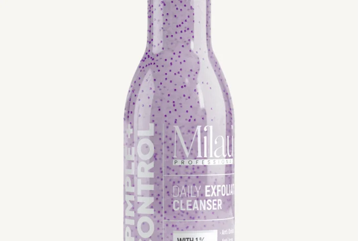 Milau anti pimple face and body wash salicylic acid oil control cleanser bottle