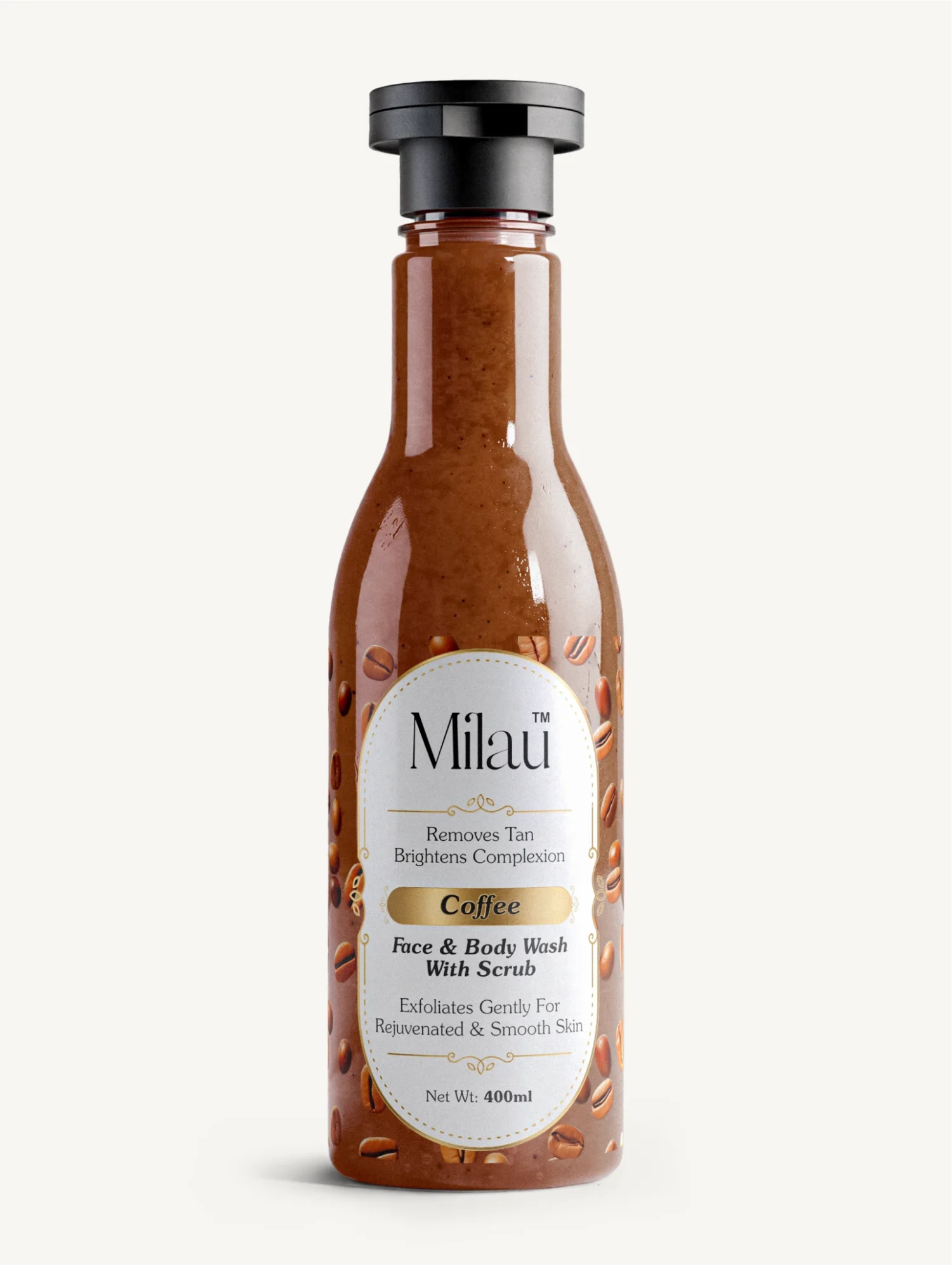 Coffee Face & Body Wash with Scrub — Tan Removal & Brightening | 200 ml & 400 ml