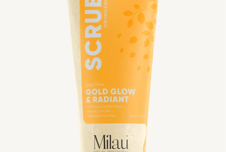 Milau face and body scrub for glowing skin tan removal exfoliating body polishing scrub