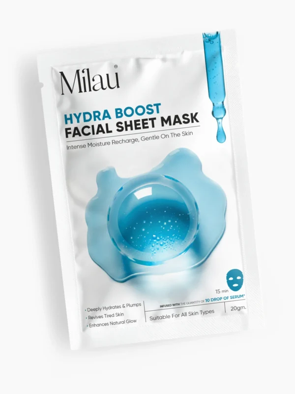 hydra boost sheet mask deep hydration plump skin moisturizing face mask milau