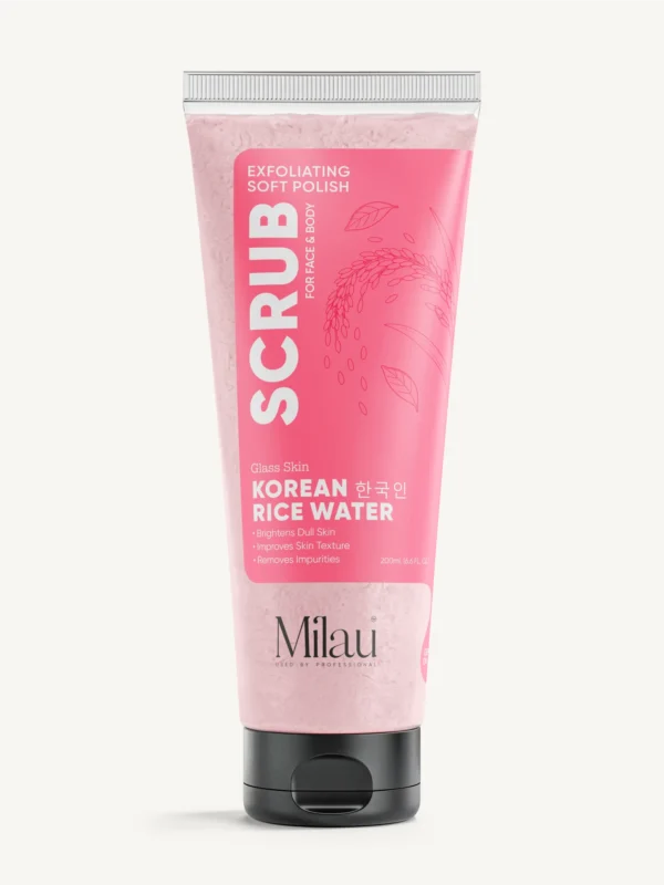 Korean rice water scrub for glass skin brightening exfoliating scrub