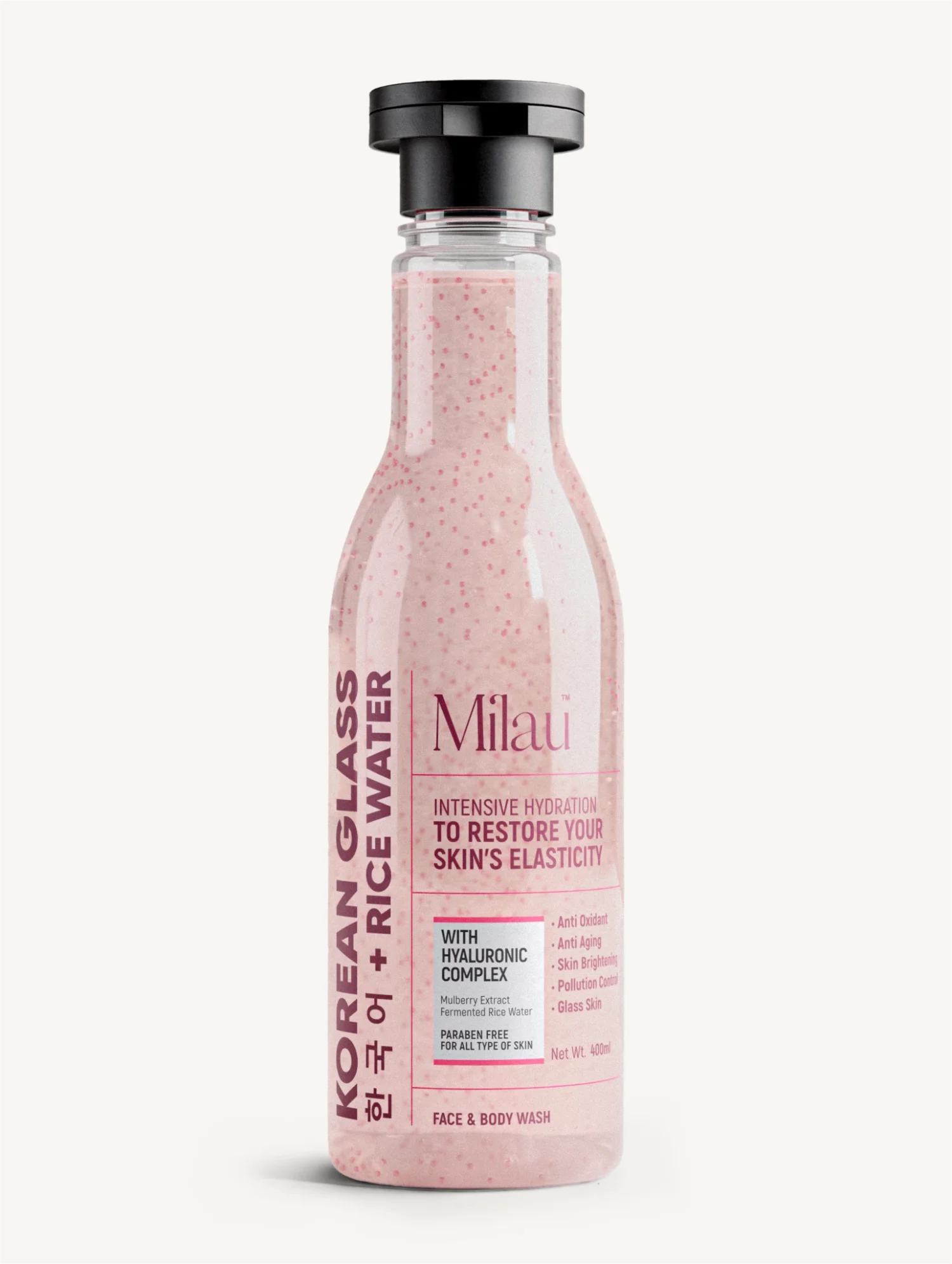 Korean Glass Skin Face & Body Wash — Hyaluronic Complex & Rice Water | 200 ml & 400 ml