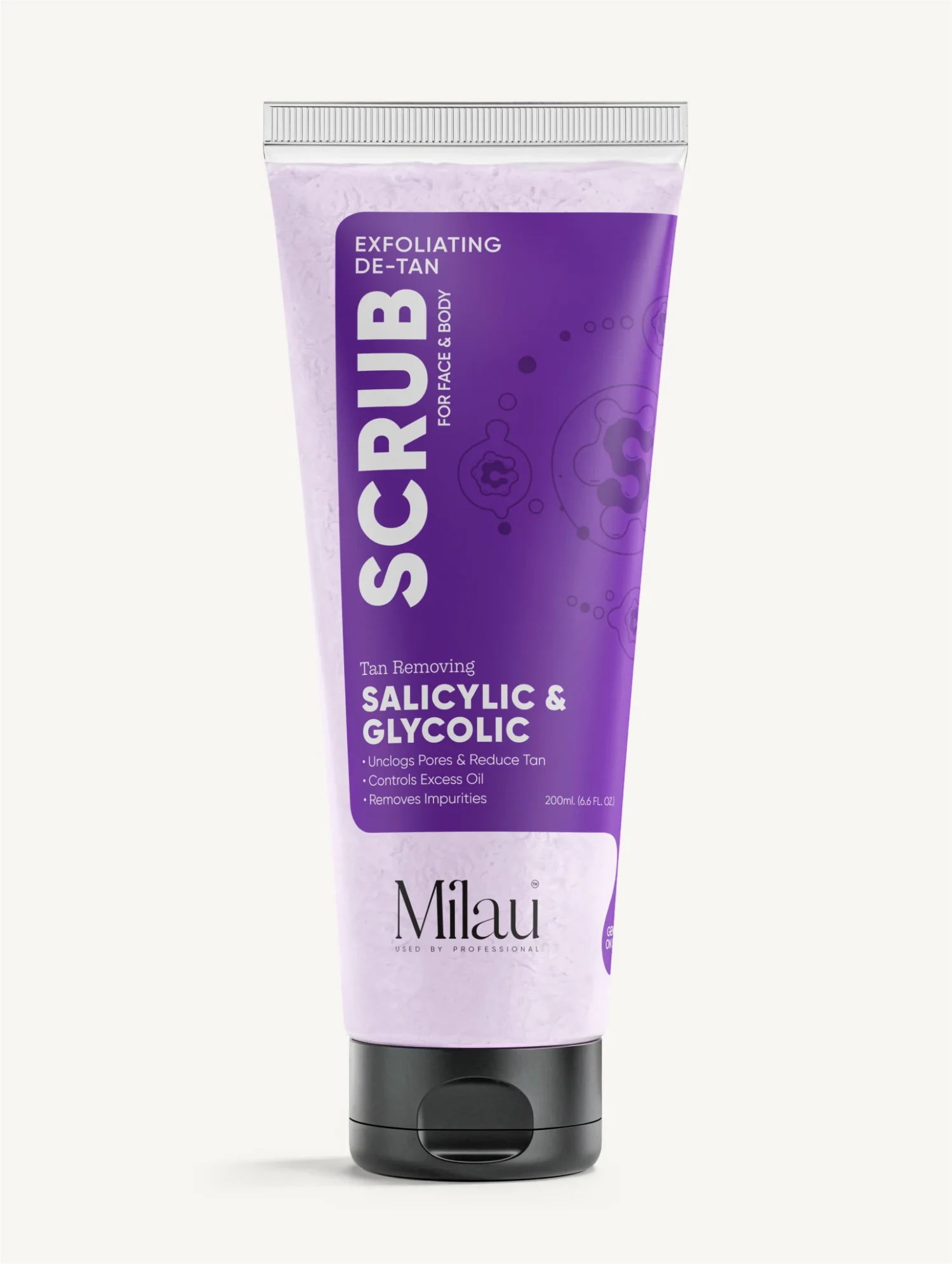 Milau Salicylic & Glycolic Scrub for face & body | 200 ml