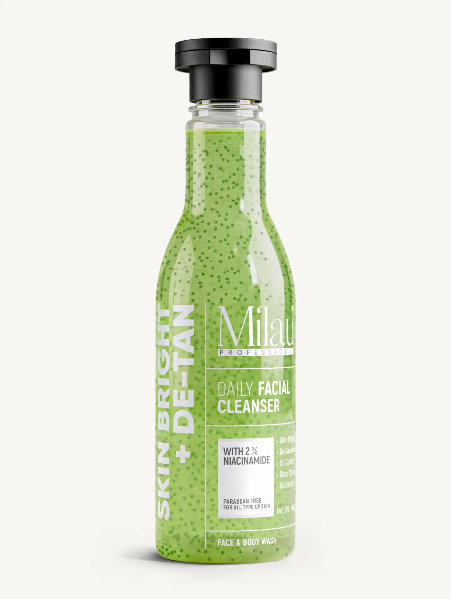 Daily Facial Cleanser with 2% Niacinamide — Skin Brightening & De-Tan | 200 ml & 400 ml