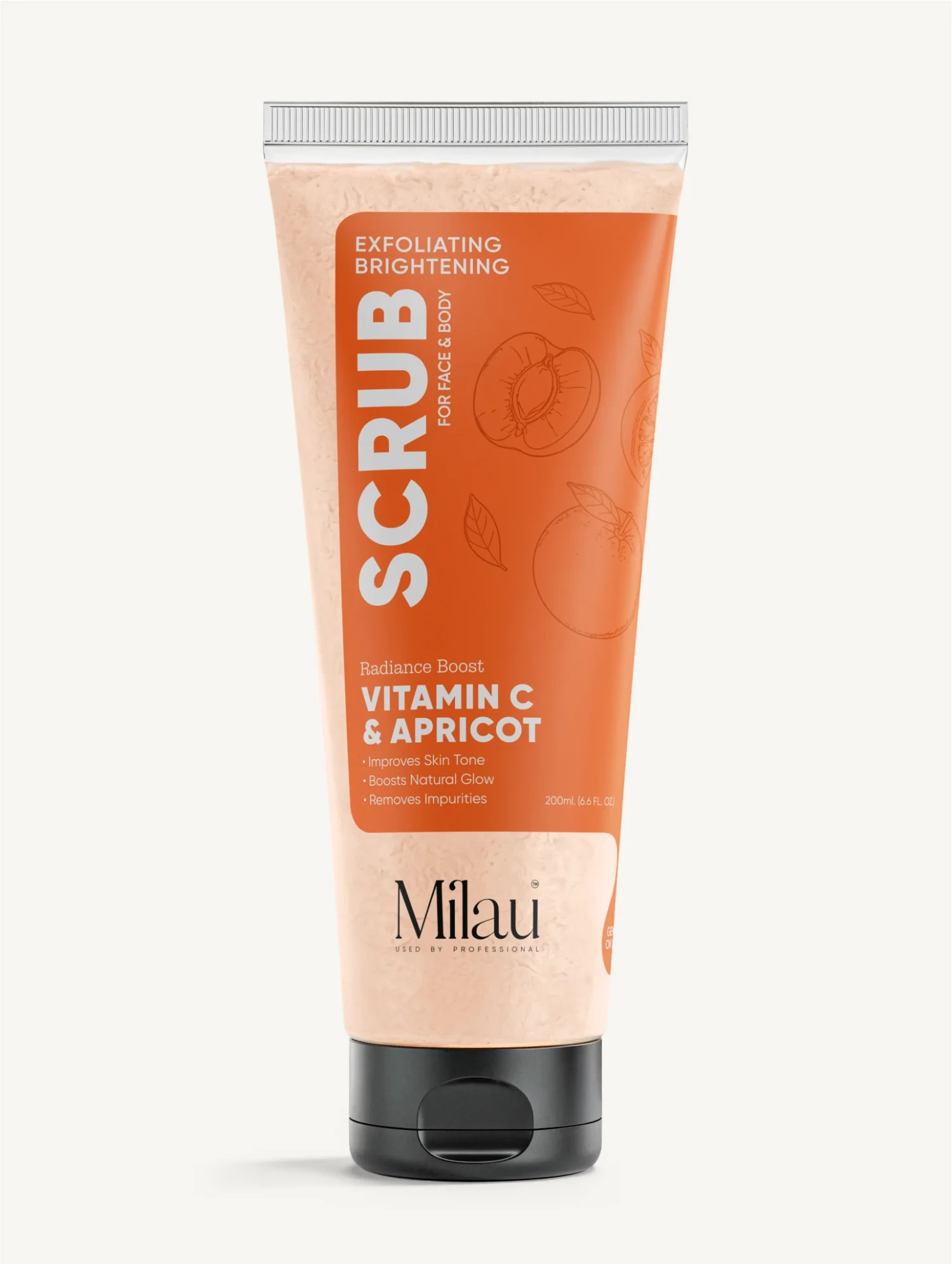 Milau Vitamic C & Apricot Scrub for face & body | 200 ml