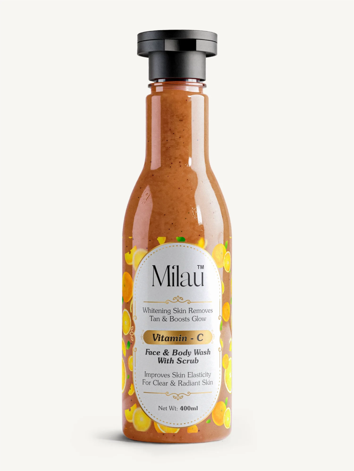 Vitamin C Face & Body Wash with Scrub — Tan Removal, Whitening & Radiance | 200 ml & 400 ml