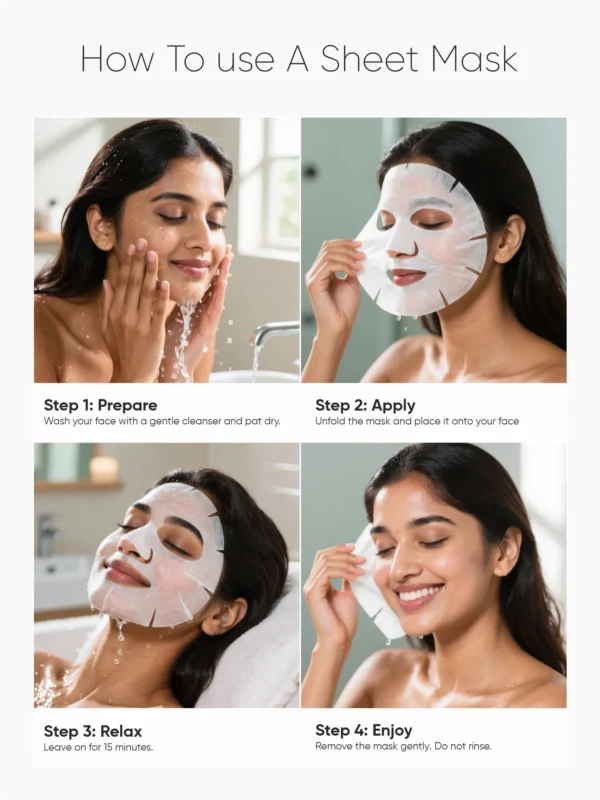 how to use sheet mask steps skincare routine apply face mask guide milau