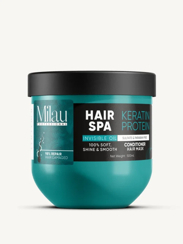 keratin hair spa mask product pack for deep conditioning and damage repair