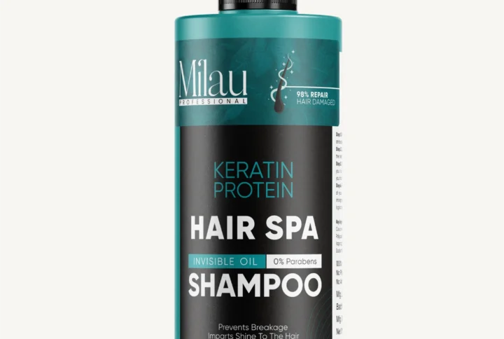 keratin protein shampoo bottle for frizzy dry hair control and shine