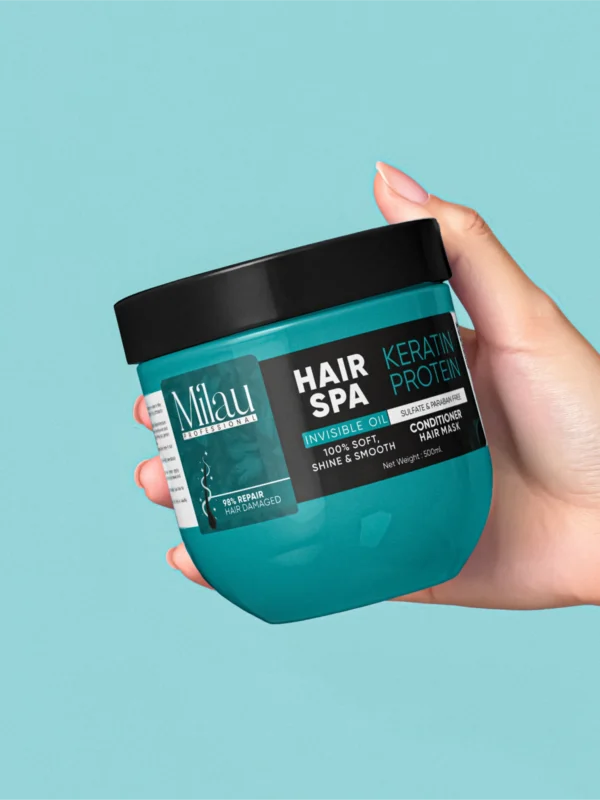 keratin protein hair conditioner mask jar for damaged frizzy hair repair