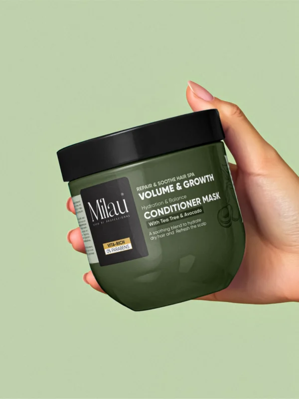 hair conditioner mask with tea tree and avocado for hair growth volume and scalp nourishment