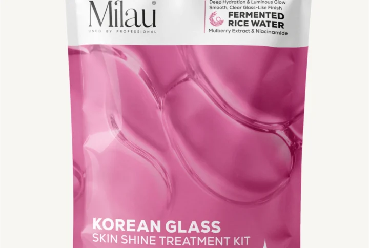 Milau Korean Glass Skin Treatment Kit with fermented rice water for glowing skin and brightening facial at home