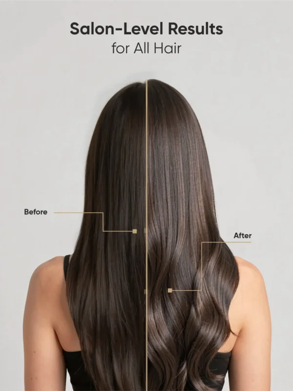 before after hair serum results frizz free smooth shiny hair comparison