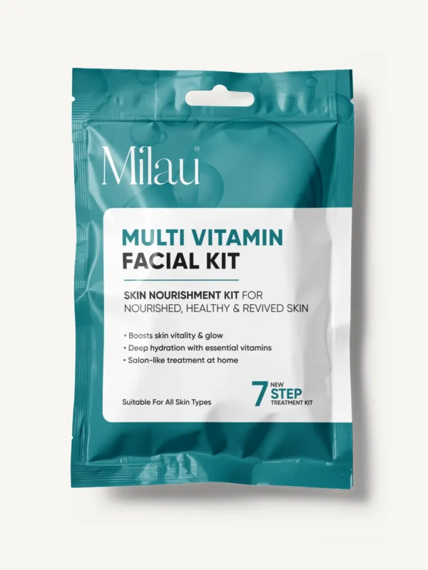 Milau Multi Vitamin Facial Kit 7 step nourishing facial kit for healthy hydrated glowing skin