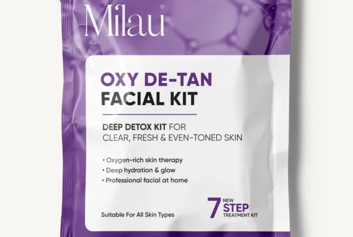 Milau Oxy De Tan Facial Kit 7 step facial kit for tan removal clear bright even toned skin