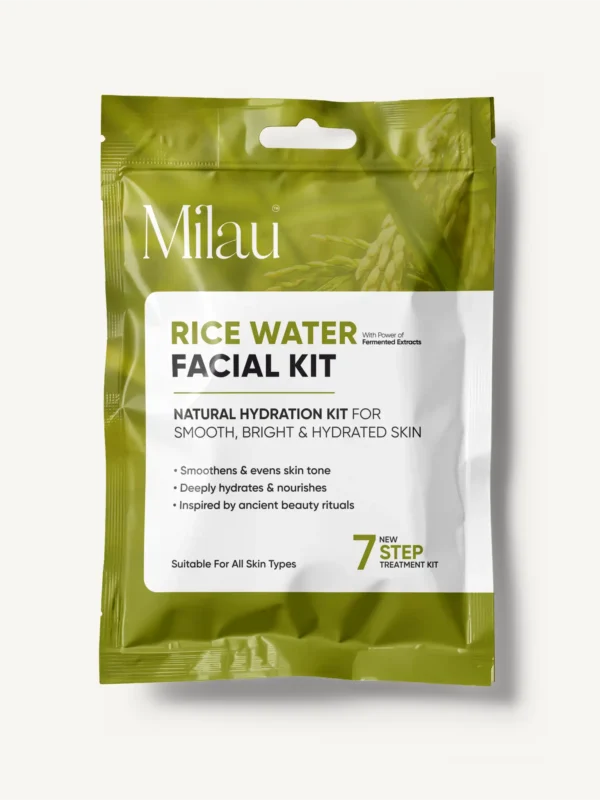 Milau Rice Water Facial Kit 7 step hydration facial kit for smooth bright hydrated glass skin