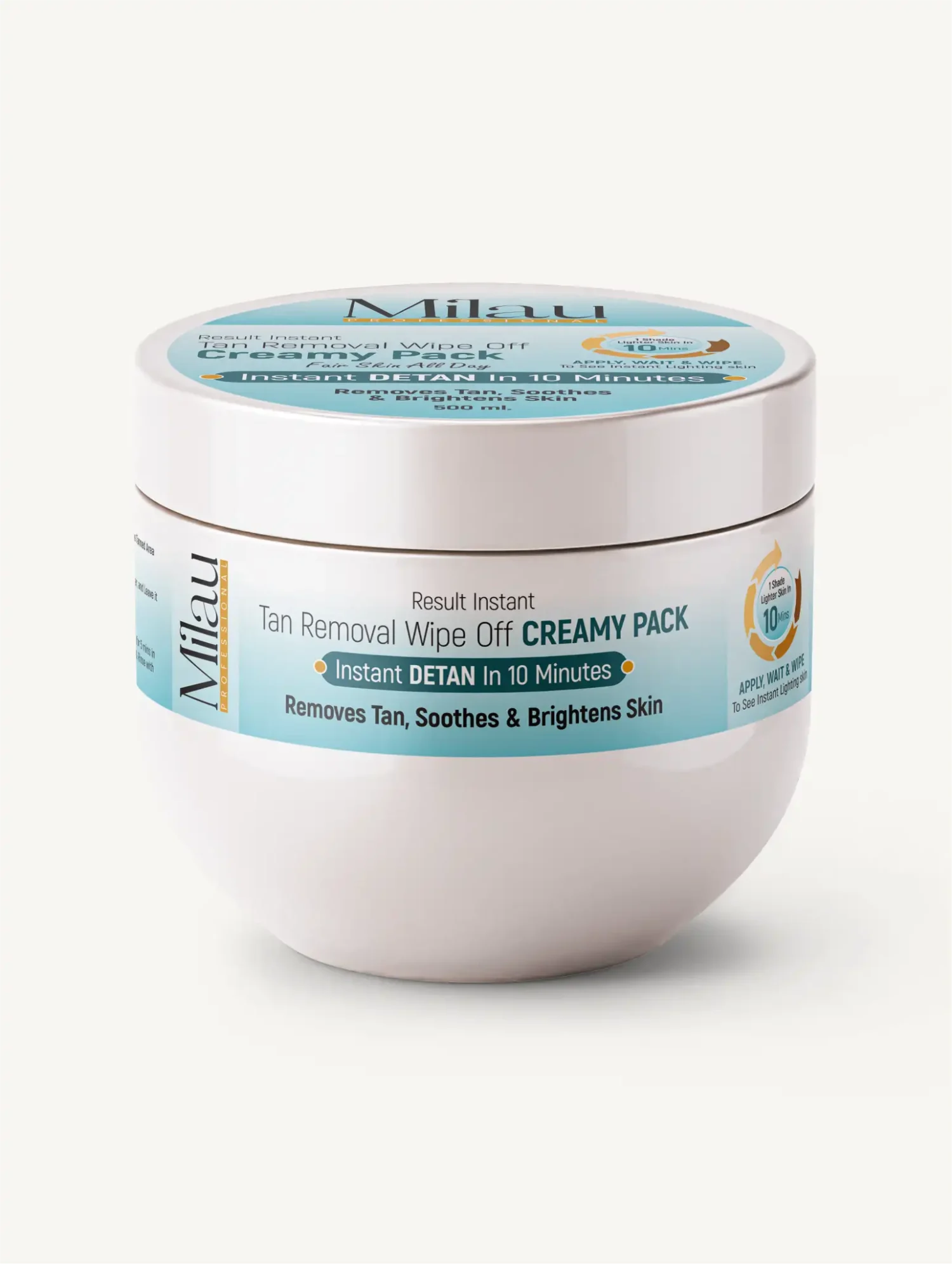 Milau Tan Remvoal Wipe off Cream Pack | 500 ml