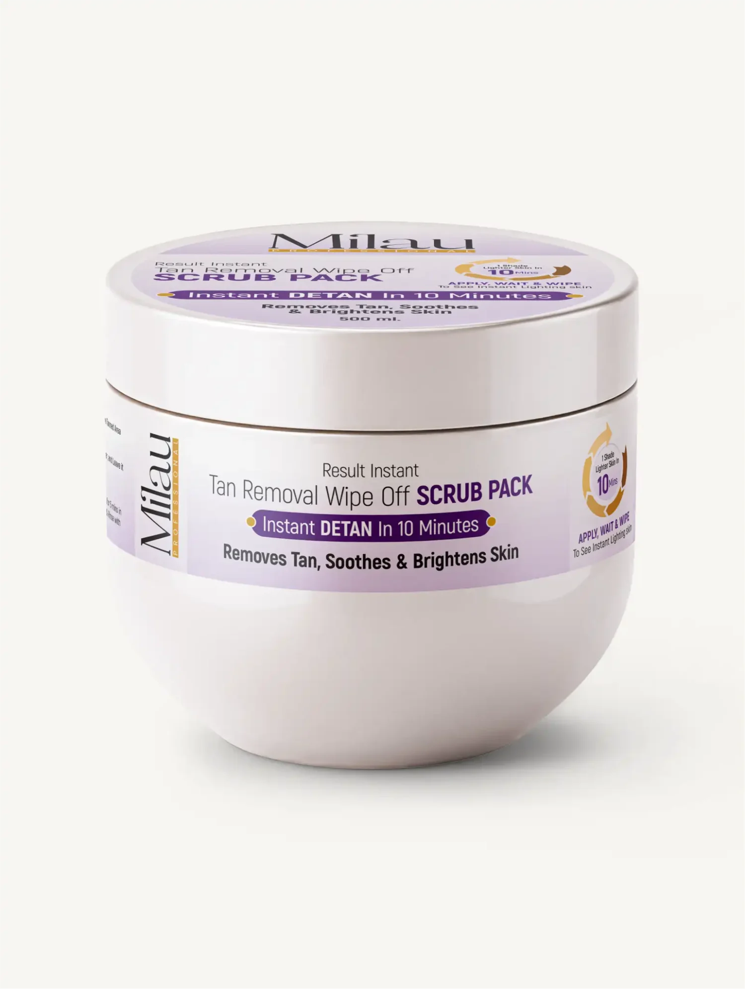 Milau Tan Remvoal Wipe off Scrub Pack | 500 ml