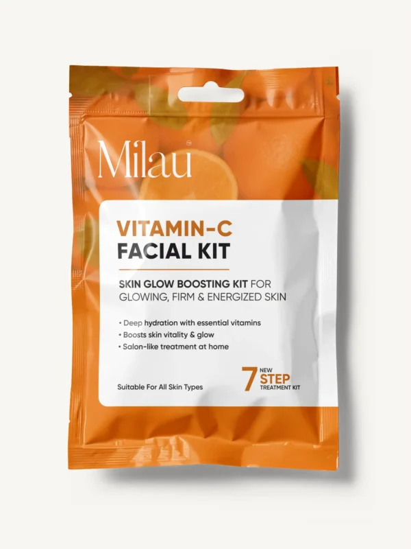 Milau Vitamin C Facial Kit 7 step glow boosting facial kit for bright firm radiant skin