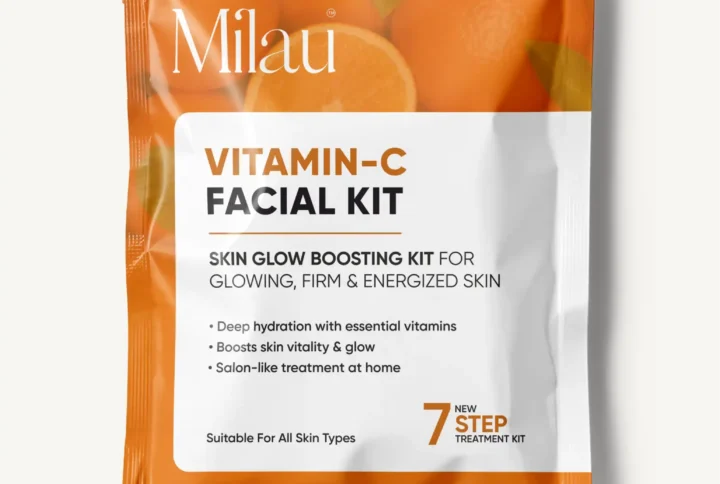 Milau Vitamin C Facial Kit 7 step glow boosting facial kit for bright firm radiant skin